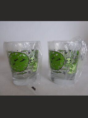 NEW DISNEY PETER PAN TINKERBELL MAI TAI COCKTAIL GLASS SET TIKI TONY